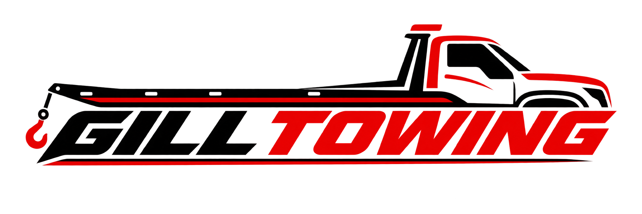 Gill Towing — flatbed tow truck logo